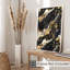 Abstrait noir et doré Geode V, reproduction d'art moderne sans cadre-527500866