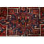 Tapis rouge tribal géométrique 5 x 6