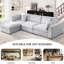 Canapé modulaire surdimensionné en L surdimensionné avec assise profonde et repose-pieds large-1343388521