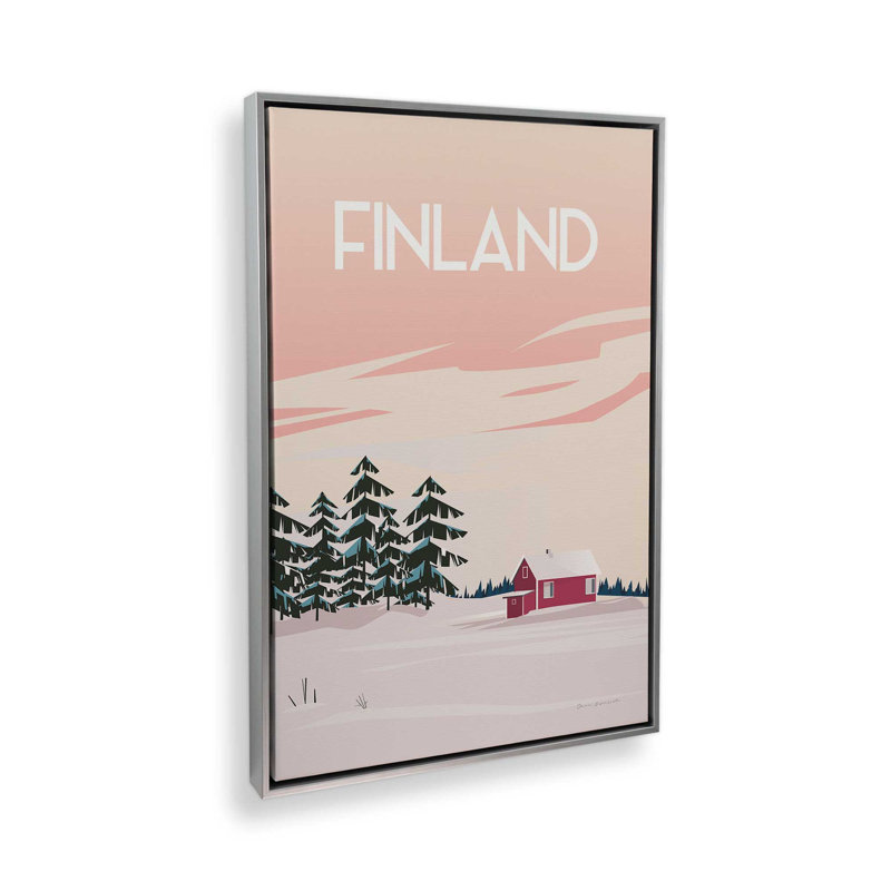 Reproduction d'affiche sur toile dans un cadre en chrome poli, Cadre argenté, H 30,75 po x l 20,75 po x P 1,75 po