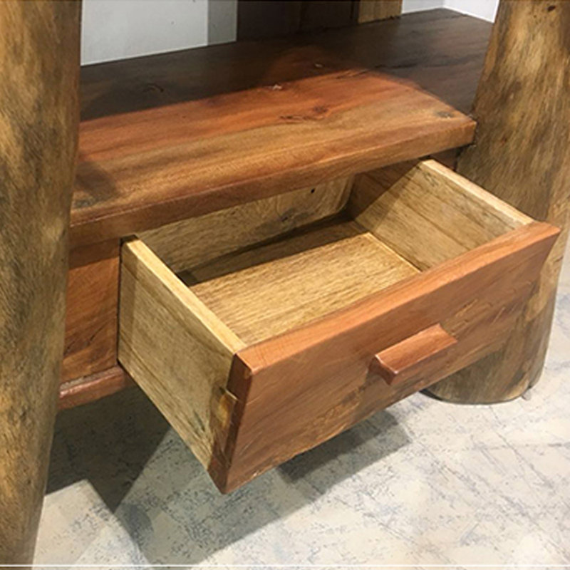 Mid-Century Style  Solid Wood Entryway Cabinet