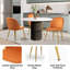Chaise d'appoint empilable en velours-475249280
