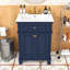 Meuble-lavabo de salle de bain avec lavabo, portes à fermeture douce et tablette réglable-920036763