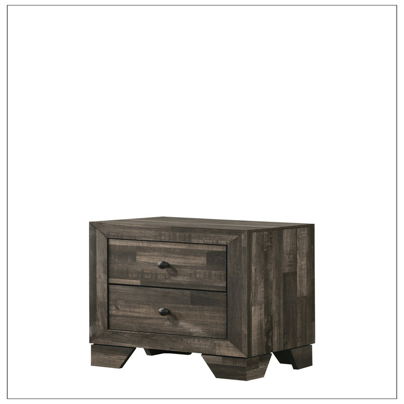 Nightstand For Bedroom, Rustic  Gray 