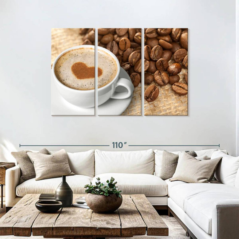 Yarlin Heart Coffee, 48" H x 74" W