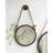 19.5" In Handsome Cleveland Mirror With Rope Strap Contemporary Design Circle Mirror With Round Metal Frame For Wall Decor Bathroom, Entryway-1802911426-1802911428