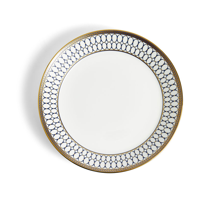 Wedgwood Renaissance Deep Plate 8.6in, Blue/Gold
