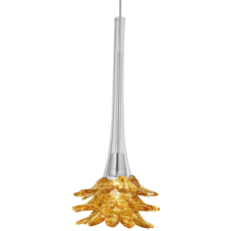 Luminaire suspendu 1 lumière Mimosa, Améthyste, Rond et plat