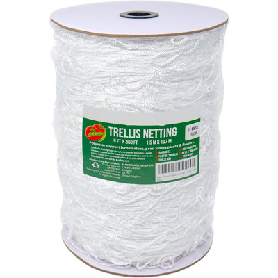 Trellis Netting 5 X 350 Ft Heavy Duty Polyester Whit...