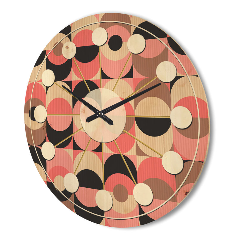 Horloge murale rétro Mid-Century, Très grand