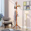 Floresha Solid Wood Freestanding 8 - Hook Coat Rack