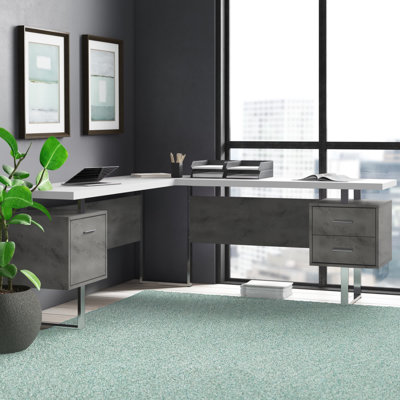 Computer Desk, Home Office, Corner, Storage Drawers, 70"L, L Shape, Work, Laptop, Metal