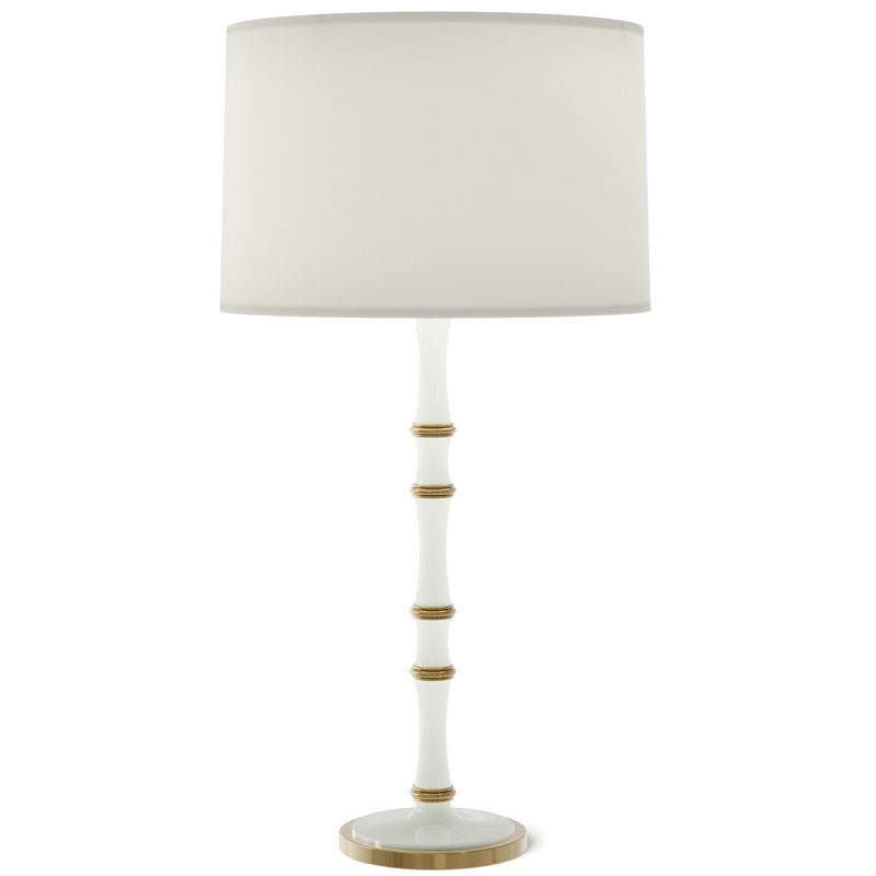 Kane Table Lamp, Modern Brass, Celadon, Rose Water