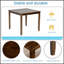 Ensemble de table de salle à manger élégant en bois 5 pièces avec 4 chaises, spacieux et moderne pour tout espace de vie-181961494-181961496