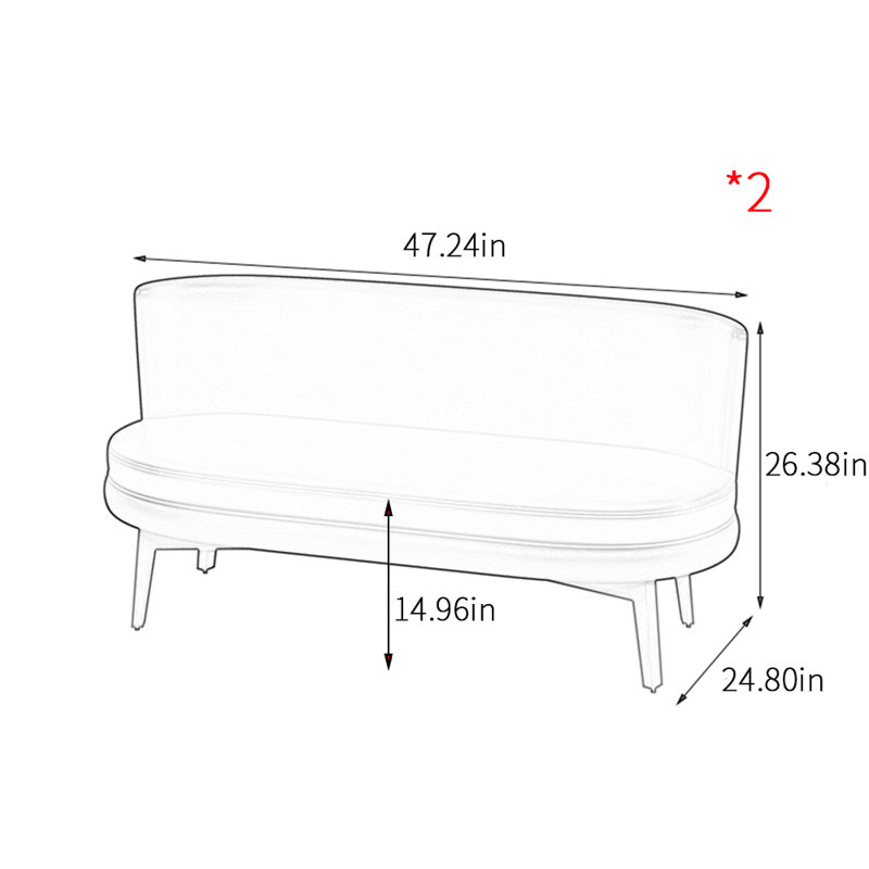 Banc rembourré en similicuir Casual, Brun