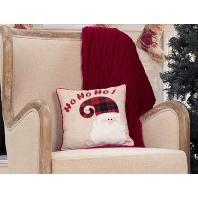 Oreiller de Noël HOHOHO, 13 par 13 pouces