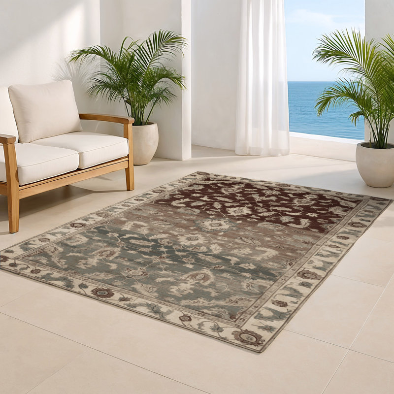 Overdyed Gray Indoor and Outdoor Area Rug, Rectangle 8' x 10'