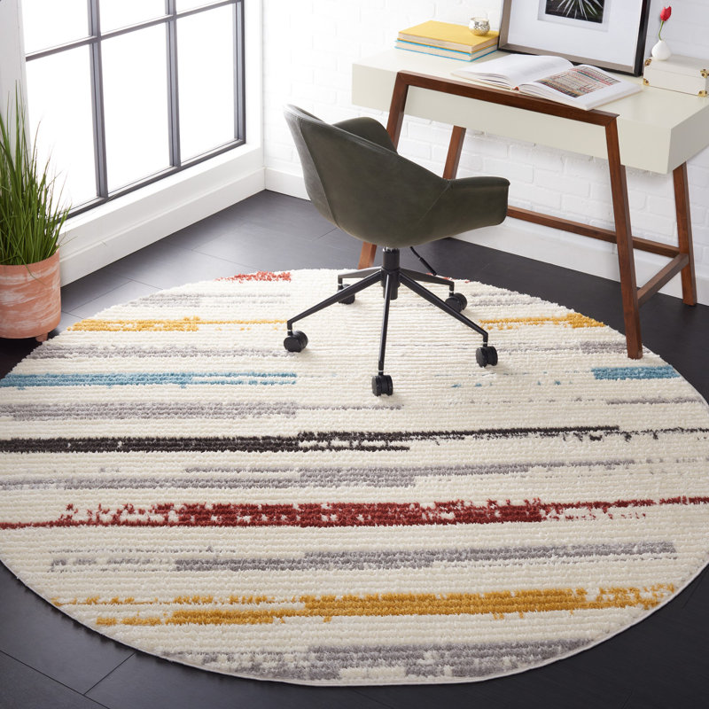 Marrakesh Performance Abstract Rug, Round 6'7"
