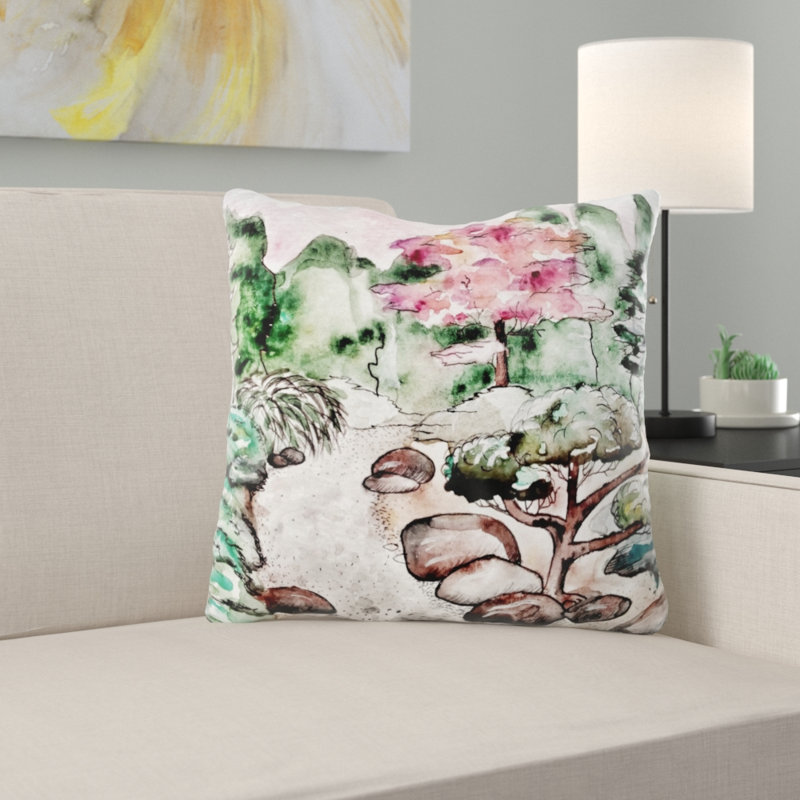 Coussin de jardin japonais Padron, Intérieur, Microsuède