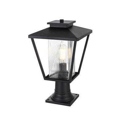 Shannen 10 Inch Outdoor Post Light in Black