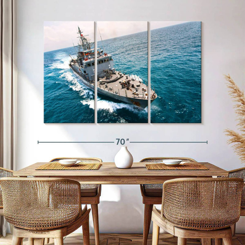 Mait Military Navy Ship, 42" H x 65" W