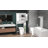 Over the Toilet Storage Cabinet, Modern Above Toilet Bathroom Organizer with 2 Doors, Storage Shelves, Toilet Paper Holder, Freestanding Space Saver for Bathroom, Laundry, White-389334338