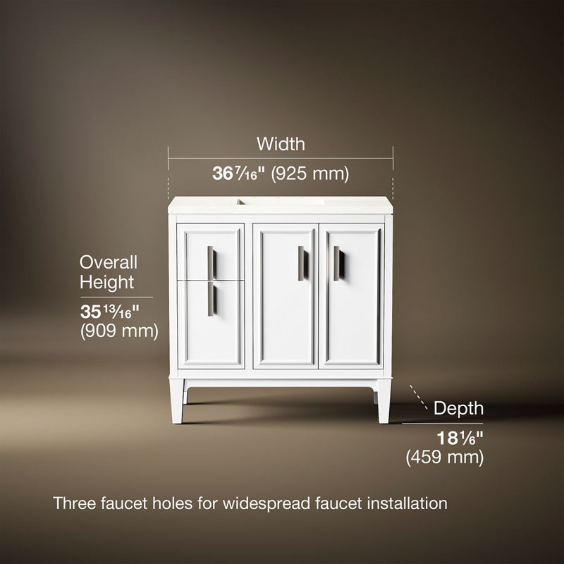 Southerk 36-In Bathroom Vanity Set, White