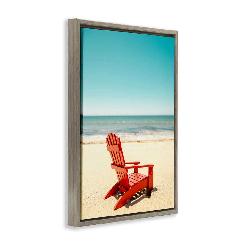 Cadre flottant Place For Dreams Beach, design par Elena Chukhlebova, H 25 po x l 17 po, Cadre flottant orme Montalcino