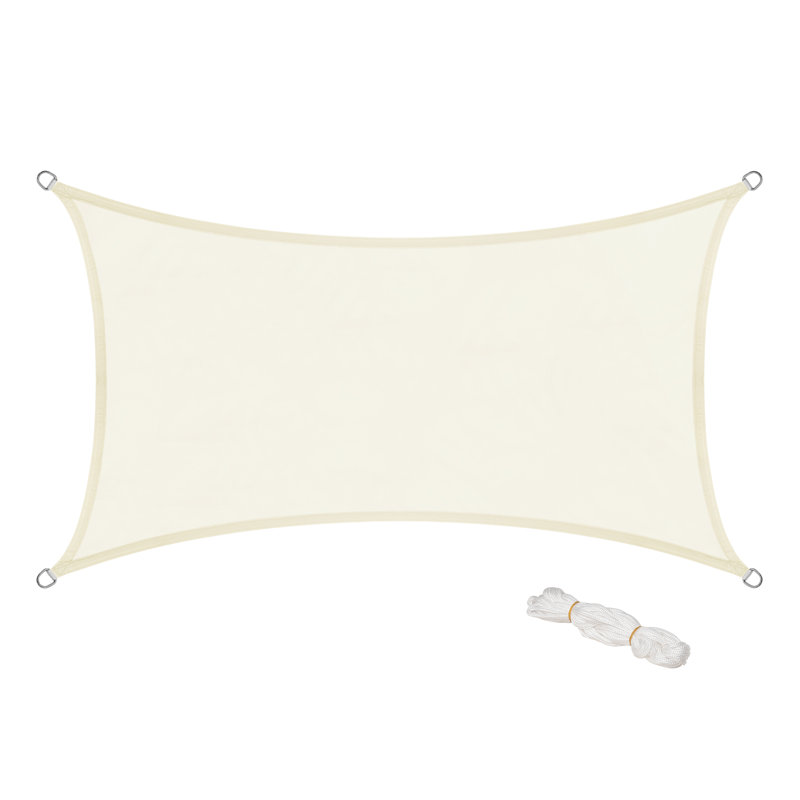 Duson 3m x 5m Rectangular Shade Sail, Cream, 2m W x 4m L