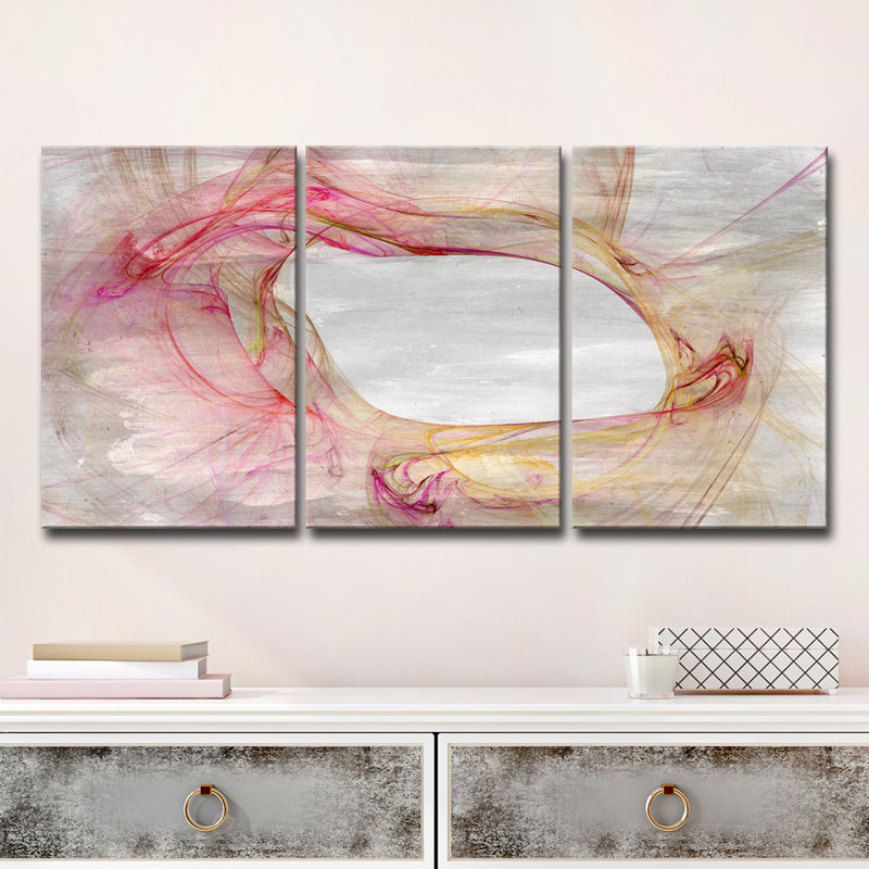 « glitzy brume xvii »-3 pièces, impression sur toile tendue