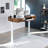 VIVO Electric 55” x 24” Desk with Rear-set Legs, Vintage Brown Top, RB5MN series-97136540