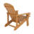 Outdoor Adirondack Chair, Weather-Resistant HIPS Patio Lounge Chair, 1Pcs Fixed Seating For Porch, Garden, Deck, Backyard, Natural-1113124280