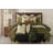 Pleated Velvet Olive Green Duvet Cover & Insert Set-73091765