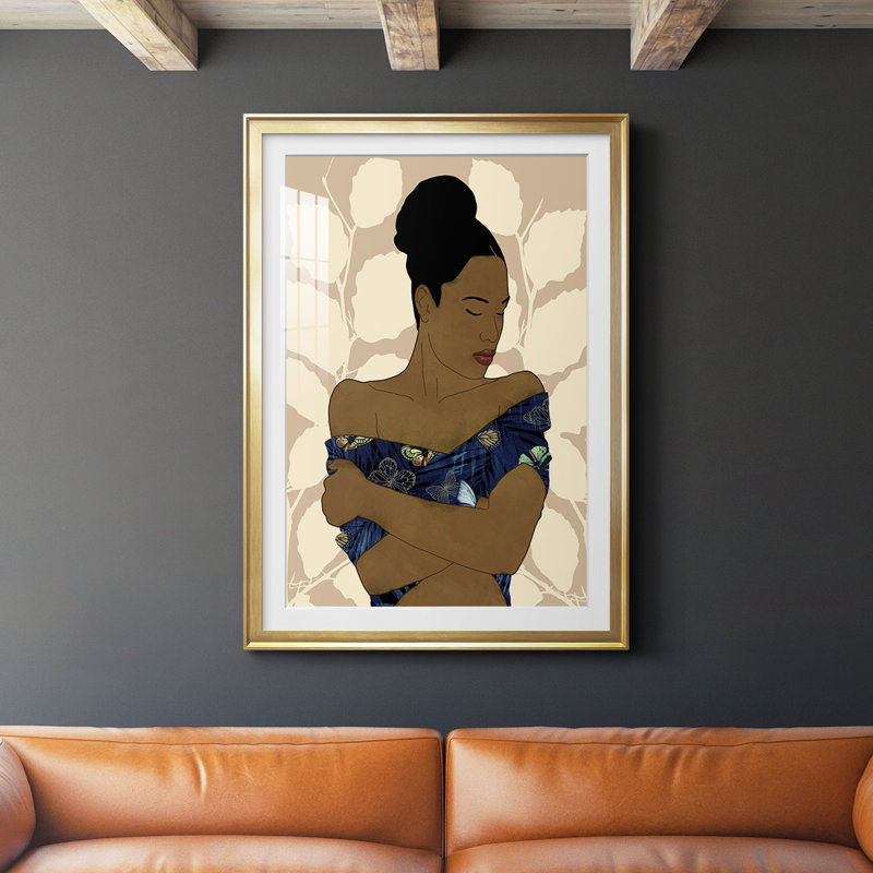 «Ethnic Beauty II» par - Impression sur, Cadre doré, H 42,5 po x l 30,5 po x P 1 po