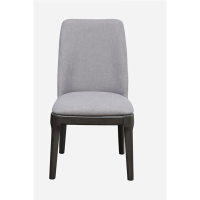 Red Barrel Studio® Madan Linen & Gray Trim Armless Chair (2-Piece Set)
