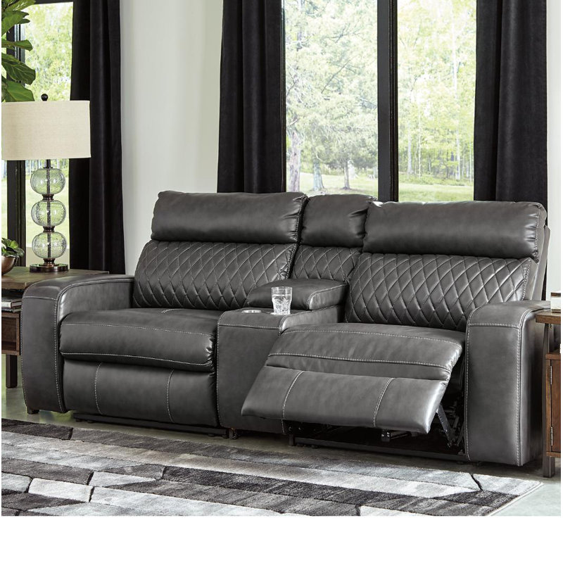 Jandrain 96'' Faux Leather Power Reclining Loveseat