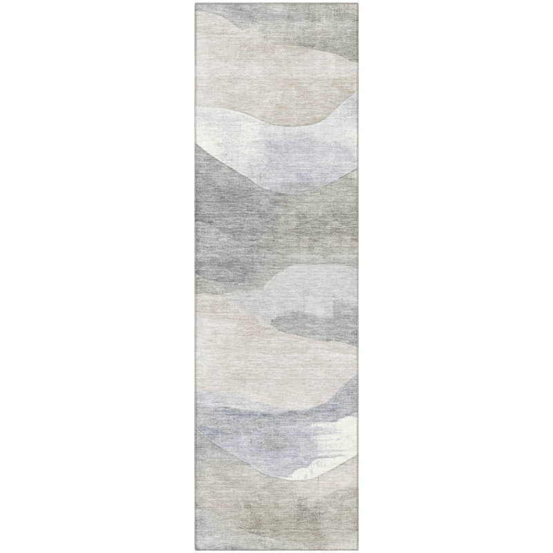 Premium Machine Washable Pinkston Waves Rug, Runner 2'3" x 7'6"