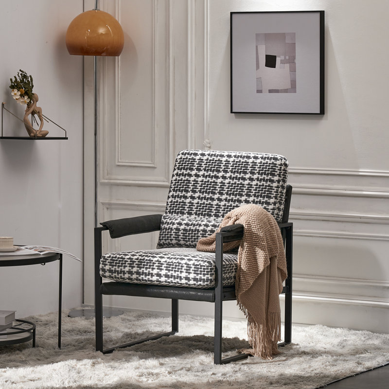 Fauteuil l 24,8 po Ritchey, Noir / blanc