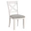Chaises de salle à manger en chêne blanc rustique à dossier croisé avec coussin et tissu pour siège de cuisine moderne