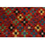 Tapis géométrique mauve / orange / vert en laine noué à la main à motif géométrique 3 pi 4 po x 4 pi 9 po Laudalino