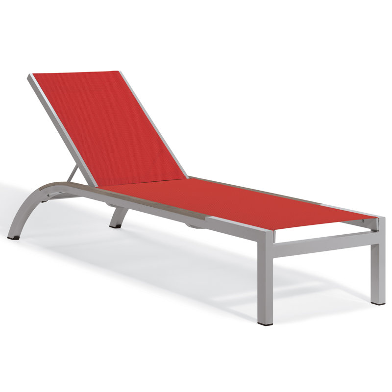 Argento Outdoor Chaise Lounge, Red