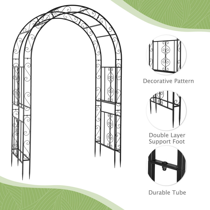 52.1" W x 22.8" D Arbor, Black