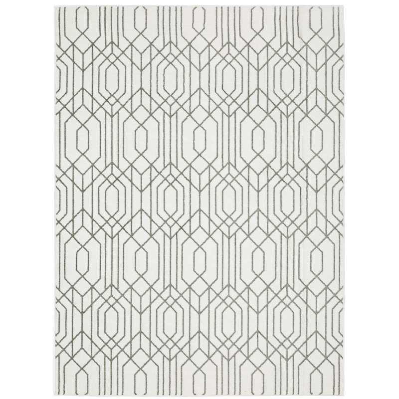 Geometric Indoor Rug, Rectangle 6'7" x 9'6"