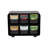 Mind Reader Tea Bag Organizer, Tea Station Organizer, Countertop Storage, Kitchen, Plastic, Black