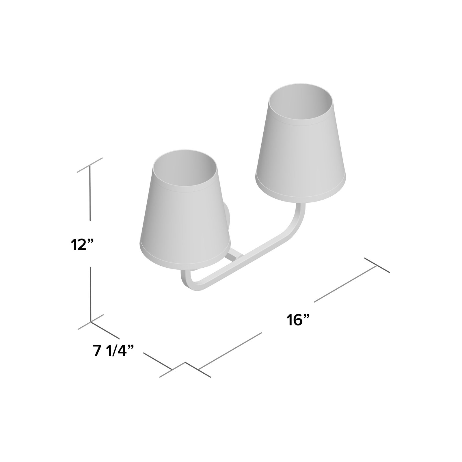 Climsland Dimmable Vanity Light, Brushed Nickel, 2