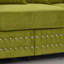 Causeuse rembourrée en velours vert avec accoudoirs carrés décoratifs Modern Design-470139277