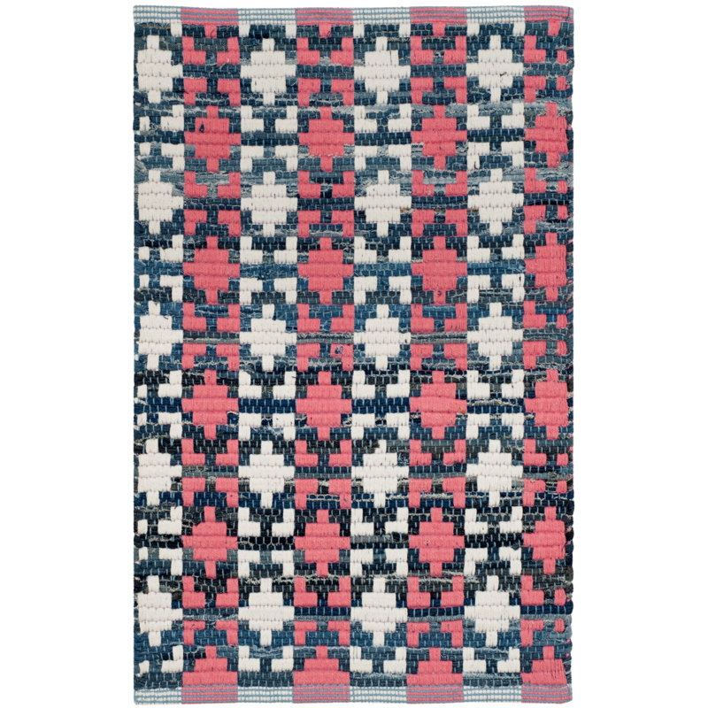 Montauk Hand Woven Cotton Geometric Rug, Rectangle 3' x 5'