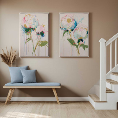 Ensemble de 2 impressions de pivoines chuchotantes