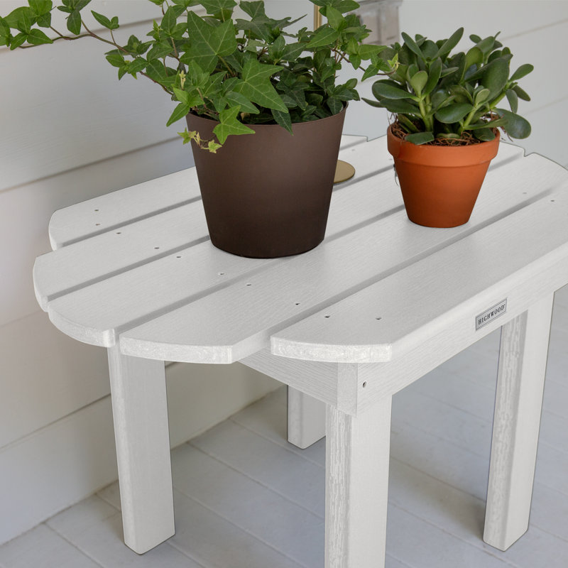 Table d'appoint en plastique Anette, blanc