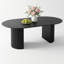 Table de salle à manger extensible 45 à 64 po à 83 po avec base à double piédestal cannelée-915708930